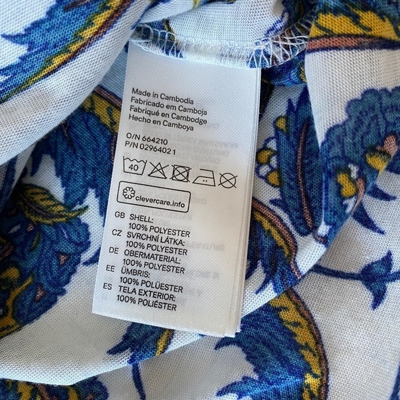 H&M Women's Semi-sheer Print Tank Top Cover-up Size Small - Picture 5 of 8